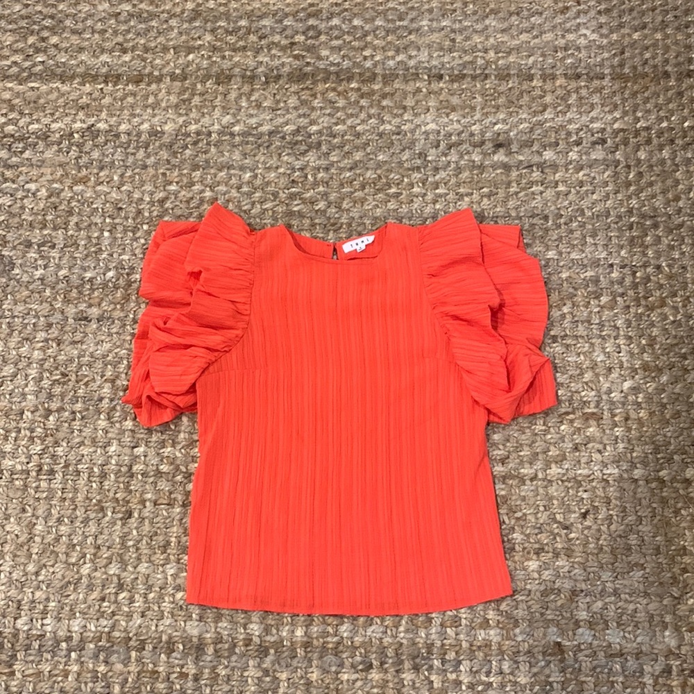 Coral Ruffle Sleeve Top, Favor the Kind find (THML) Size S